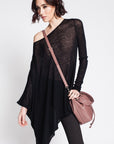 Tissue Knit Asymmetrical Sweater