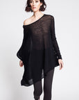 Tissue Knit Asymmetrical Sweater