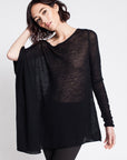 Tissue Knit Asymmetrical Sweater