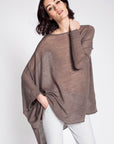 Tissue Knit Asymmetrical Sweater
