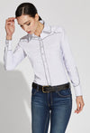 White - Emily is 5’10, dress size 2. Wearing XS
