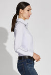 White - Emily is 5’10, dress size 2. Wearing XS