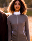 Grey - Kiki is 5’9, dress size 4. Wearing XS