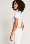 White - Kiki is 5’9, dress size 4. Wearing XS