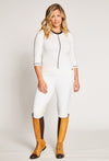 White w/Black - Courtney is 5’11, dress size 12. Wearing L
