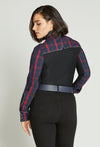 Midnight Plaid Western Show Shirt