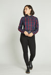 Midnight Plaid Western Show Shirt