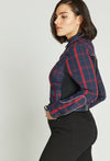 Midnight Plaid Western Show Shirt