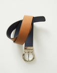 Signature Leather Belt Chrome