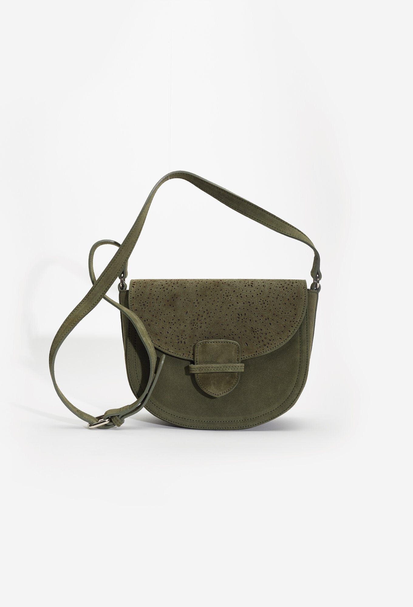 Naples Suede Saddle Bag