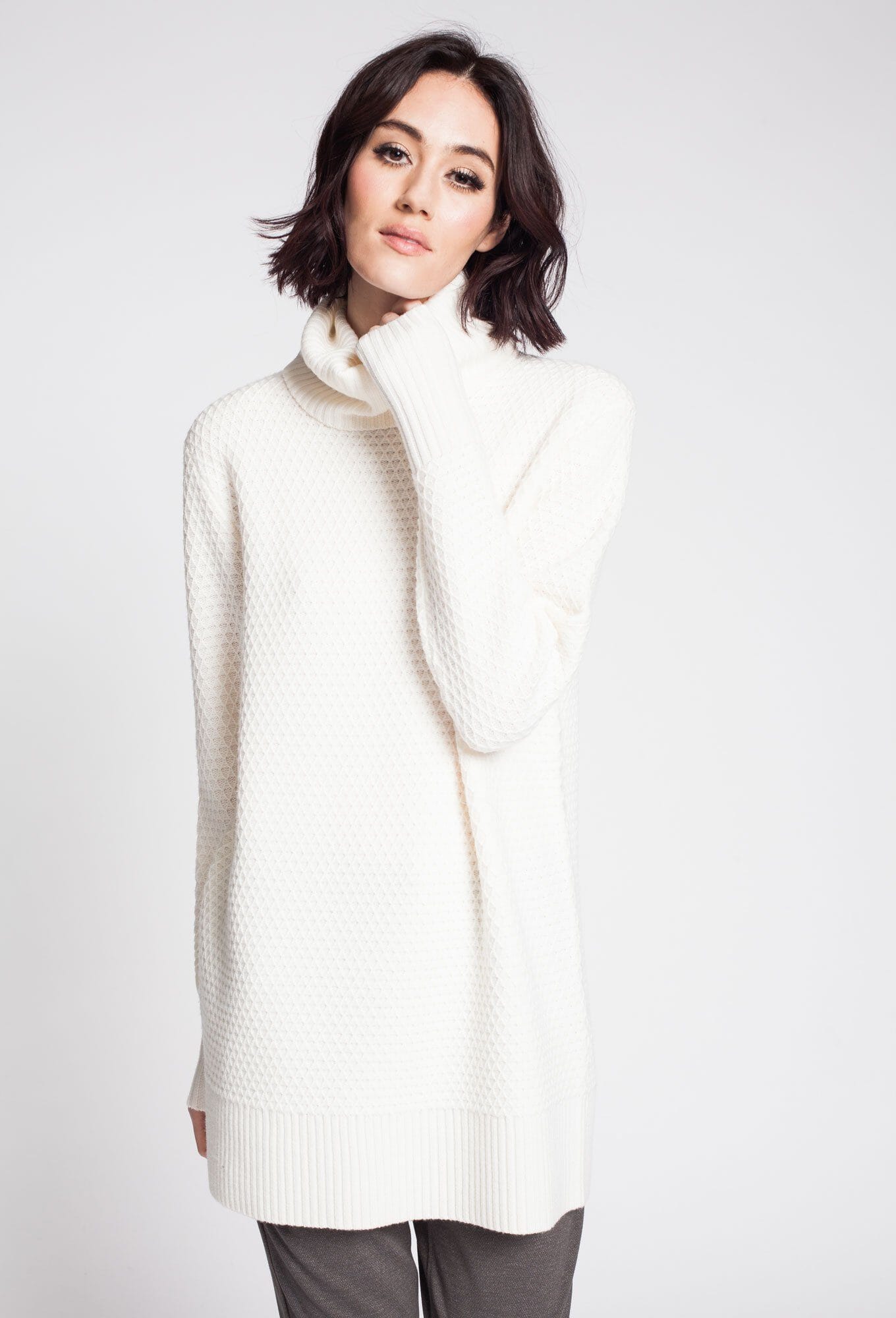 Waflle Stitch Turtleneck