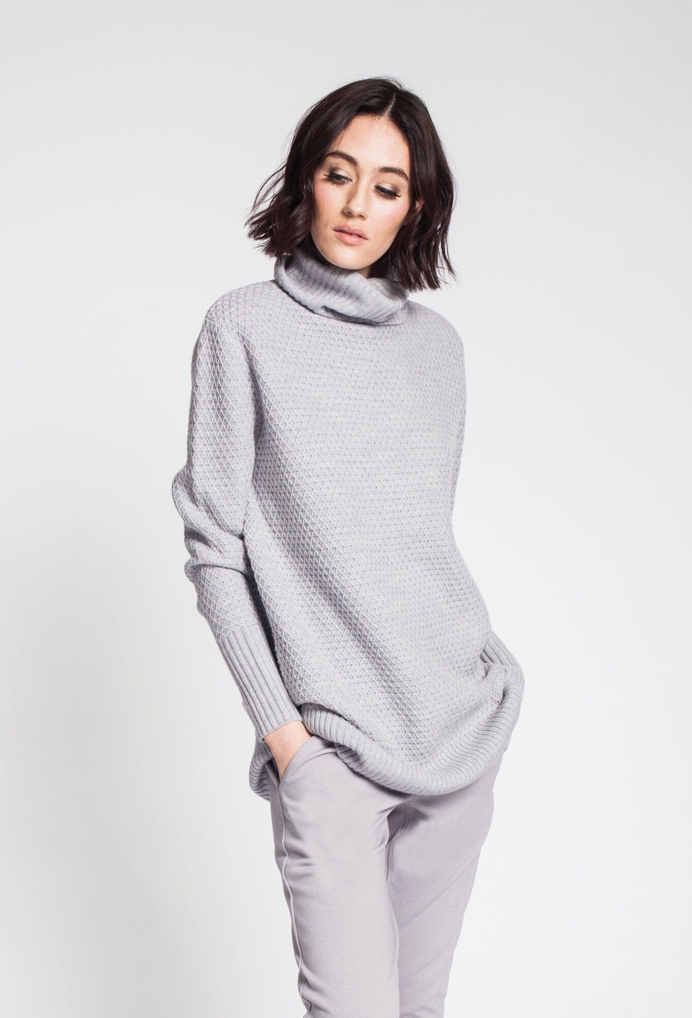 Waflle Stitch Turtleneck