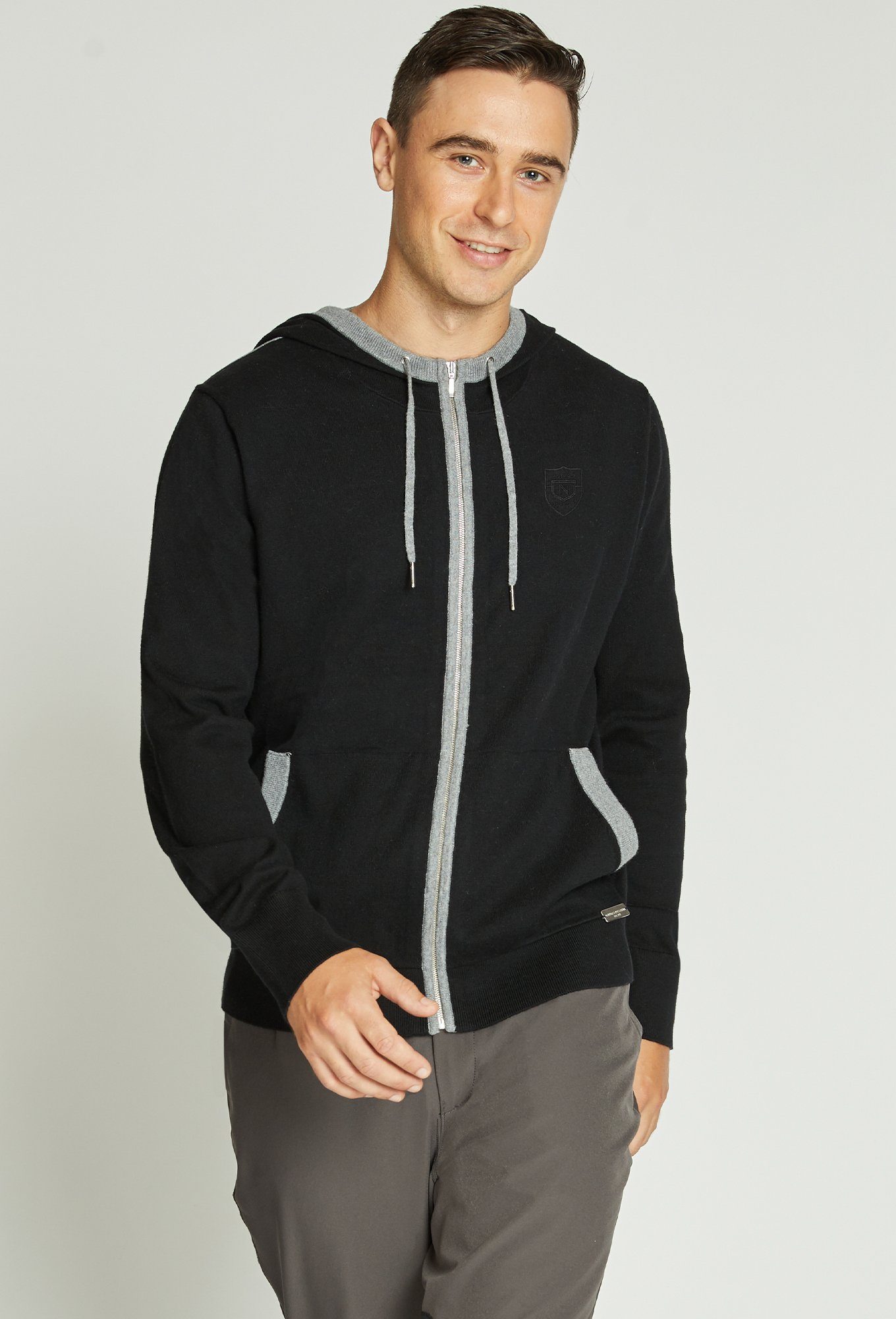 Men&#39;s Cotton &amp; Cashmere Zip-Up