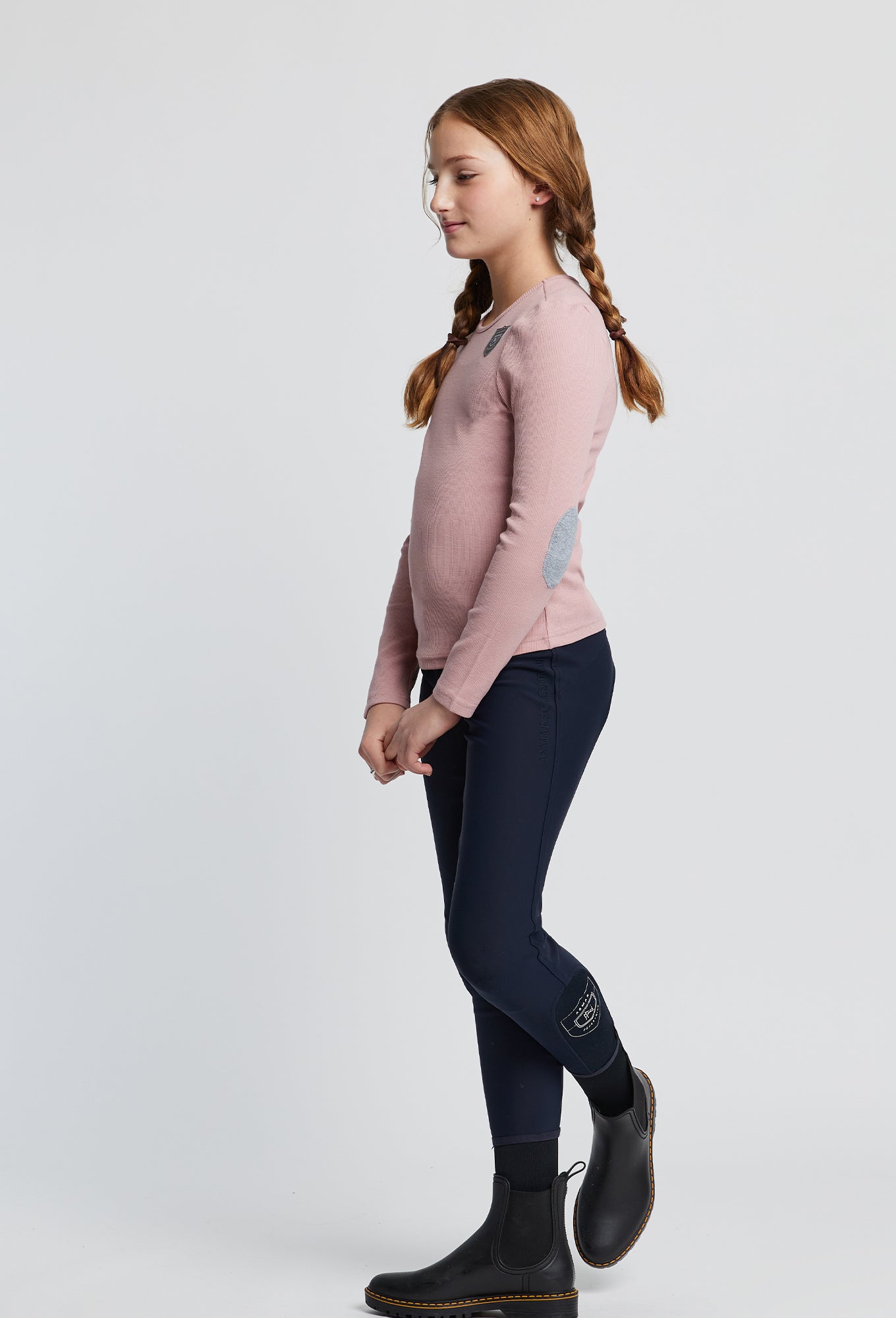 Girls Ribbed Equestrian Tee