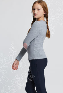  Girls Ribbed Equestrian Tee