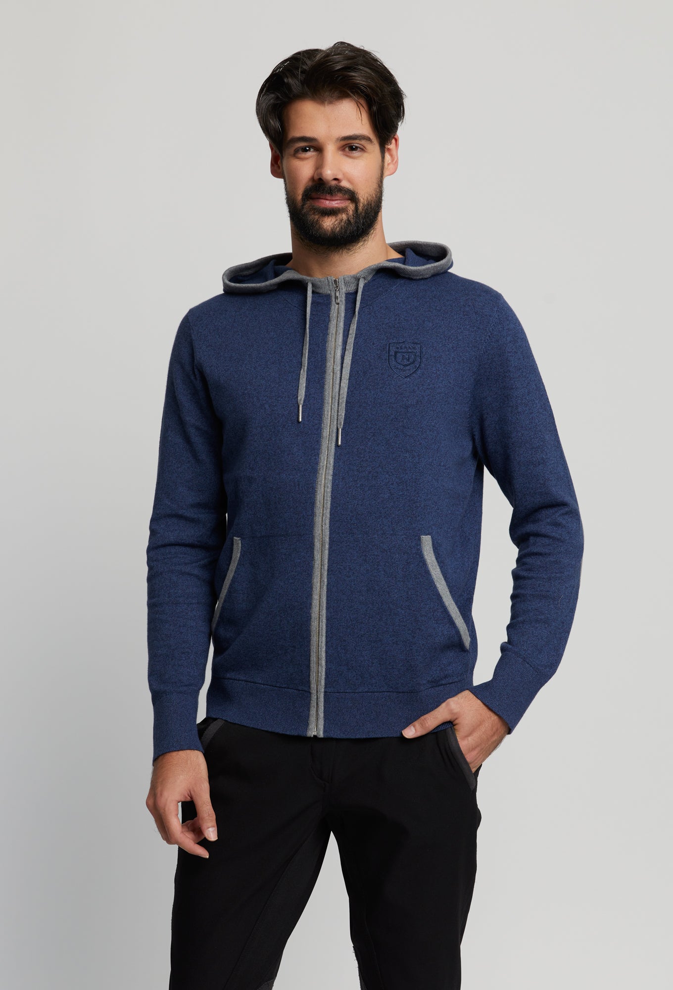 Men&#39;s Cotton &amp; Cashmere Zip-Up