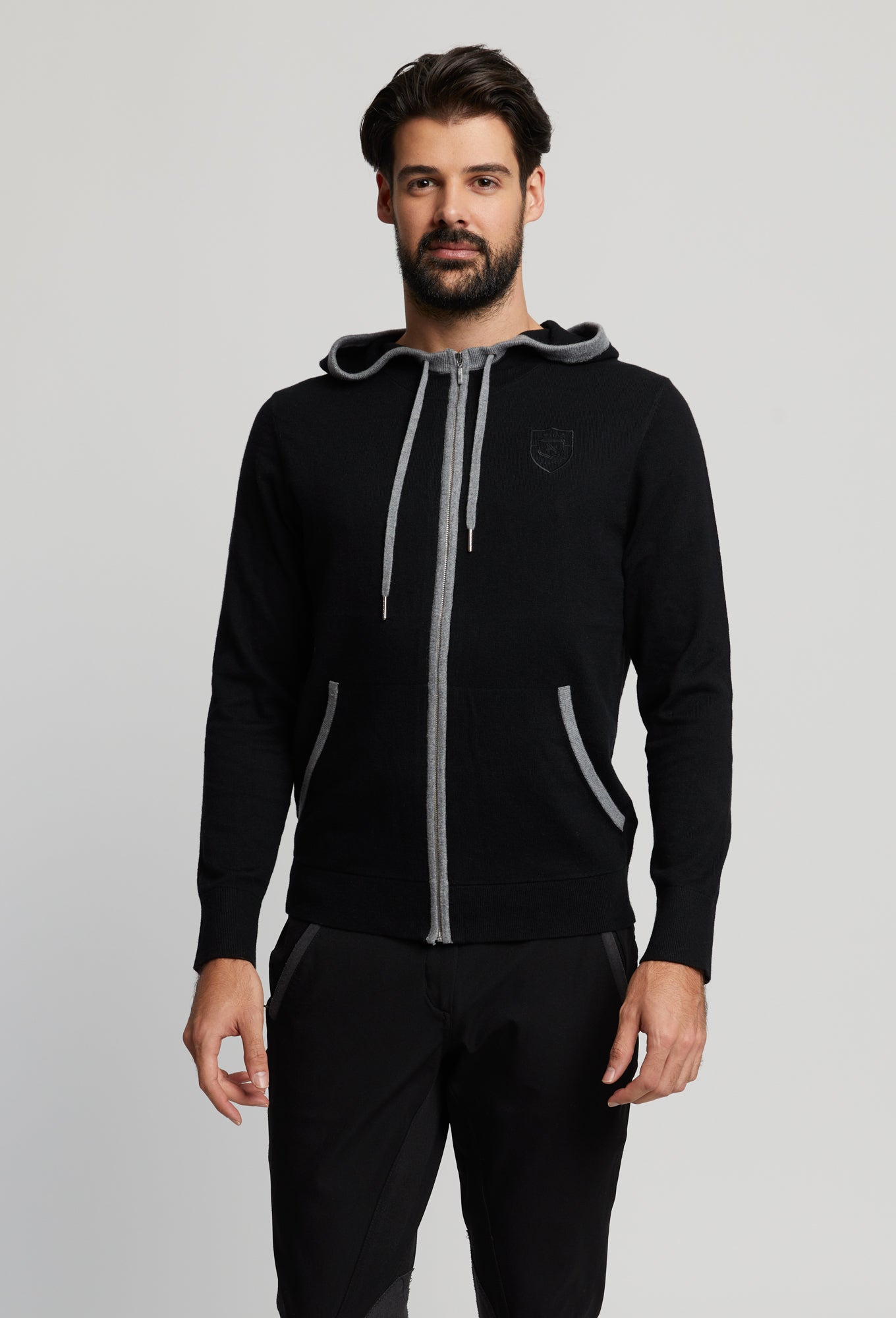 Men&#39;s Cotton &amp; Cashmere Zip-Up