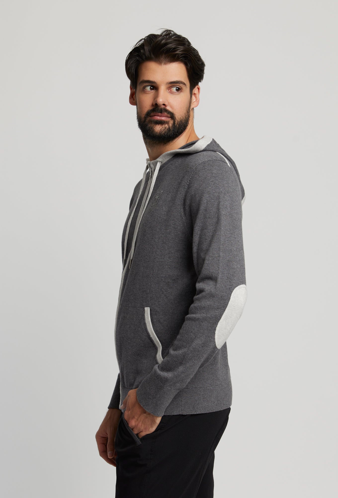 Men&#39;s Cotton &amp; Cashmere Zip-Up