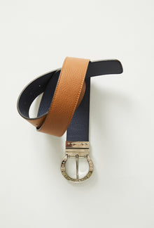  Signature Leather Belt Chrome